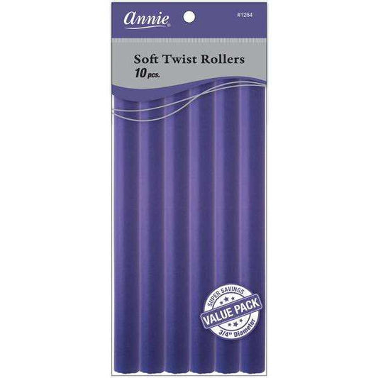 Annie Soft Twist Rollers 3/4" XL Purple Value Pack (10pcs) Soft Twist Rollers Annie   
