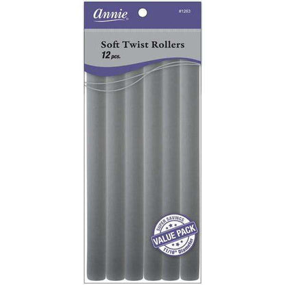 Annie Soft Twist Rollers 11/16" XL Gray Value Pack (12pcs) Soft Twist Rollers Annie   