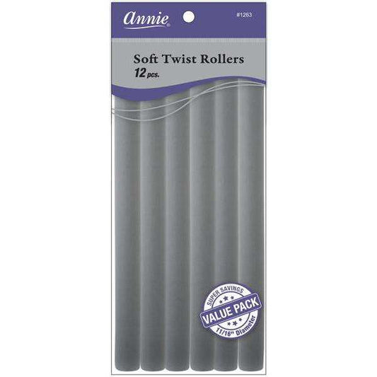 Annie Soft Twist Rollers 11/16" XL Gray Value Pack (12pcs) Soft Twist Rollers Annie   