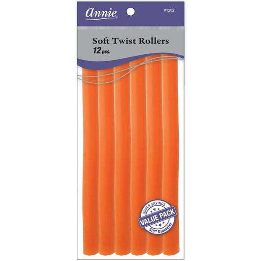 Annie Soft Twist Rollers 5/8" XL Orange Value Pack (12pcs) Soft Twist Rollers Annie   