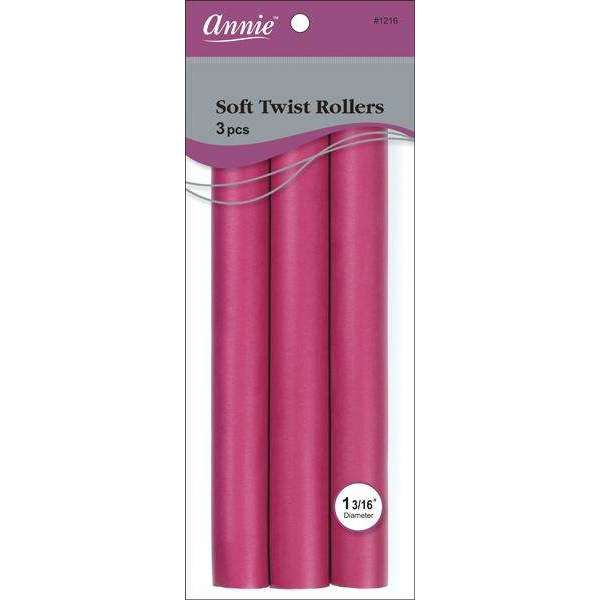 Annie Soft Twist Rollers 1 3/16" XL Plum (3pcs) Soft Twist Rollers Annie   