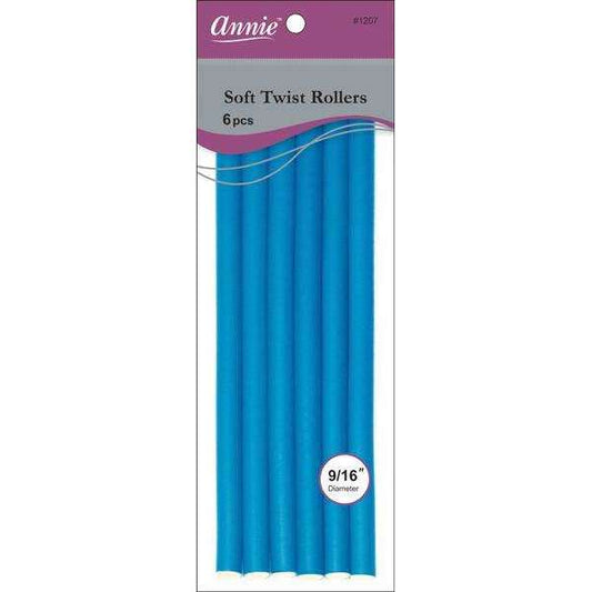 Annie Soft Twist Rollers 9/16" XL Blue (6pcs) Soft Twist Rollers Annie   