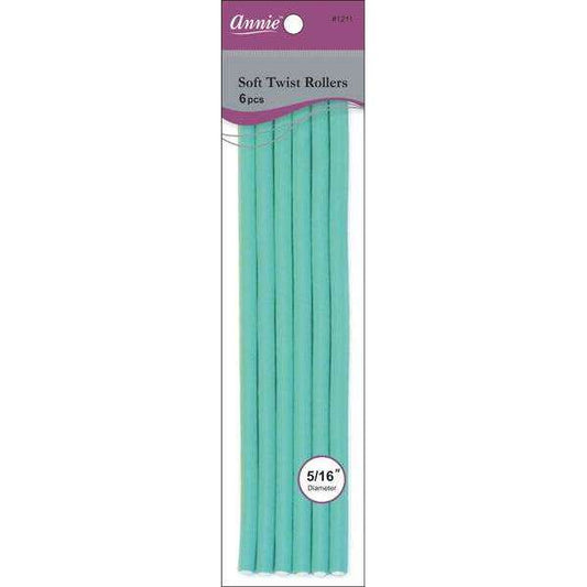 Annie Soft Twist Rollers 5/16" XL Green (6pcs) Soft Twist Rollers Annie   
