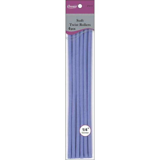 Annie Soft Twist Rollers 1/4" XL Lavender (6pcs) Soft Twist Rollers Annie   
