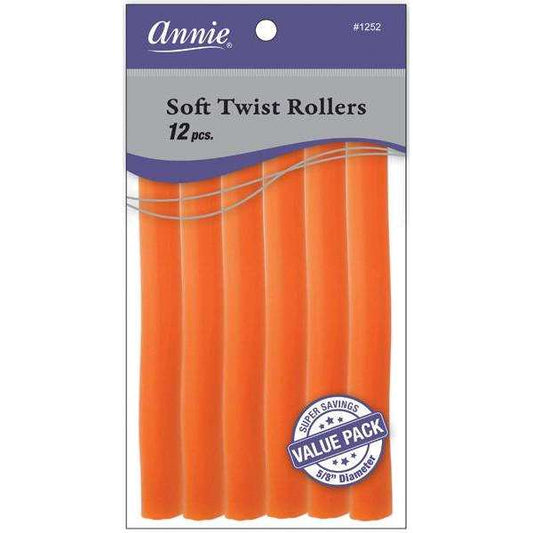 Annie Soft Twist Rollers 5/8" Orange Value Pack (12pcs) Soft Twist Rollers Annie   