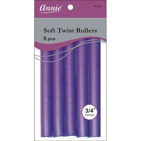 Annie Soft Twist Rollers 3/4" Purple (5pcs) Soft Twist Rollers Annie   
