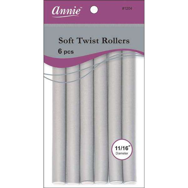 Annie Soft Twist Rollers 11/16" Gray (6pcs) Soft Twist Rollers Annie   
