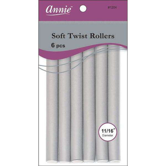 Annie Soft Twist Rollers 11/16" Gray (6pcs) Soft Twist Rollers Annie   