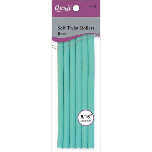 Annie Soft Twist Rollers 5/16" Green (6pcs) Soft Twist Rollers Annie   