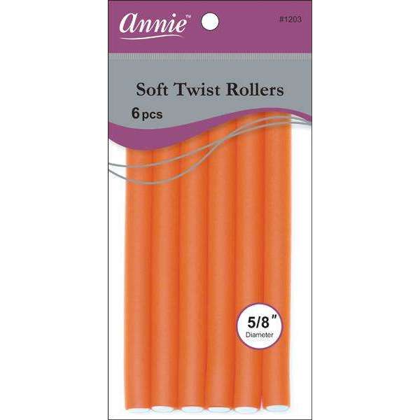 Annie Soft Twist Rollers 5/8" Orange (6pcs) Soft Twist Rollers Annie   
