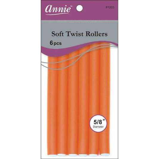 Annie Soft Twist Rollers 5/8" Orange (6pcs) Soft Twist Rollers Annie   