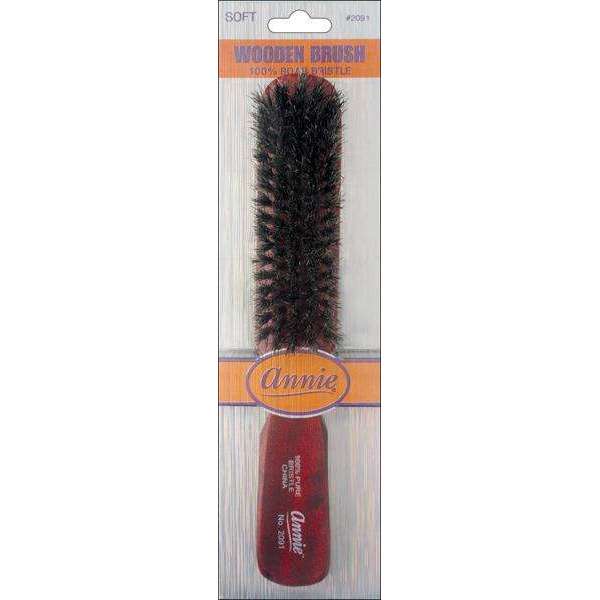 Annie Soft Wooden 100% Boar Bristle Brush 5 Row Brushes Annie   