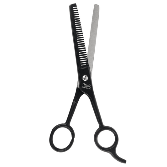 Annie Stainless Steel  Thinning Hair Shears 6.5 Inch Black Hair Shears Annie   