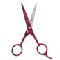 Annie Stainless Steel Straight Hair Shears 5.5 Inch Pink Zebra Pattern Hair Shears Annie   