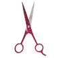 Annie Stainless Steel Straight Hair Shears 6.5 Inch Pink Zebra Pattern Hair Shears Annie   