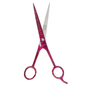 Annie Stainless Steel Straight Hair Shears 7.5" Pink Zebra Pattern Hair Shears Annie   