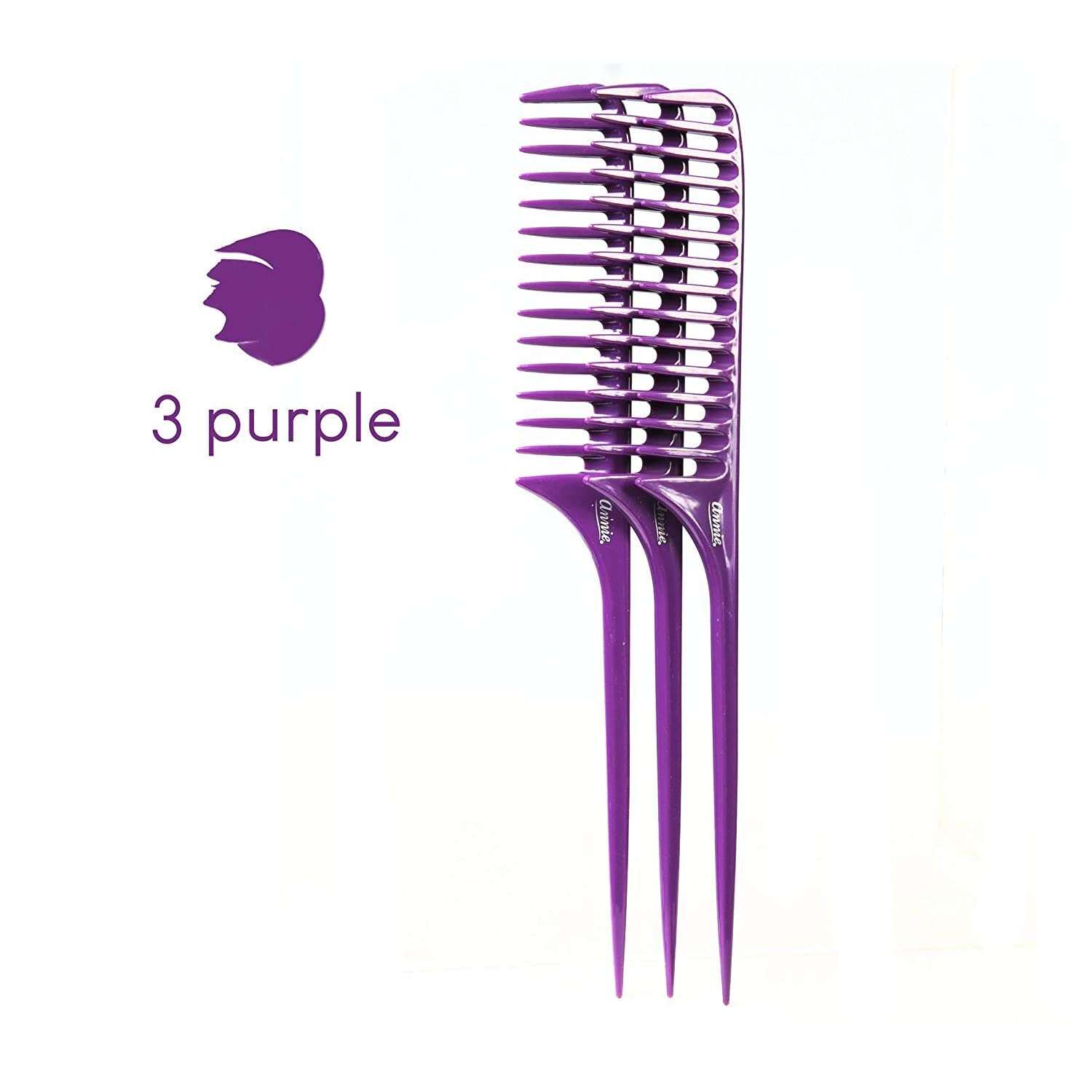Annie Tail Comb Set L 12Ct Asst Color Combs Annie   
