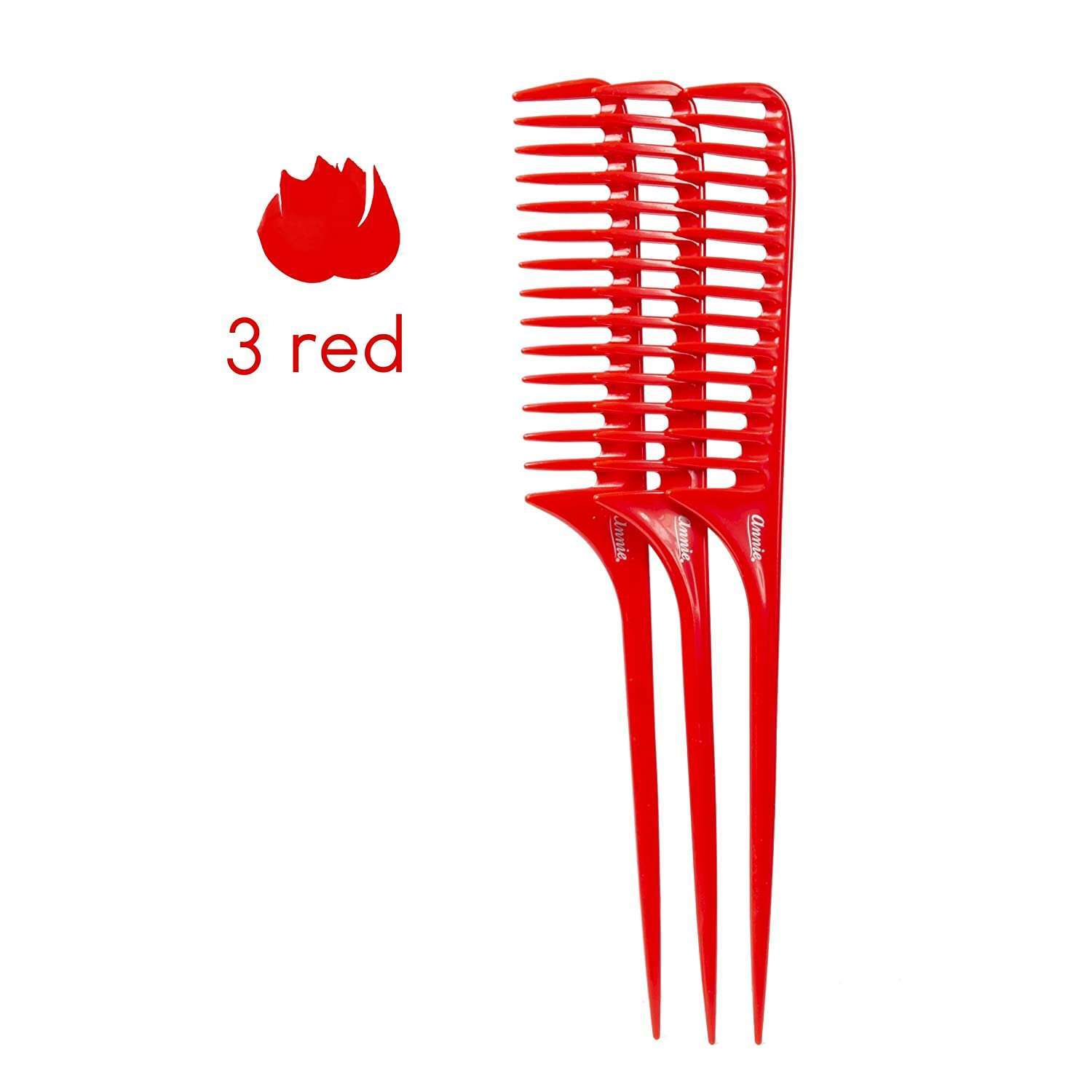 Annie Tail Comb Set L 12Ct Asst Color Combs Annie   