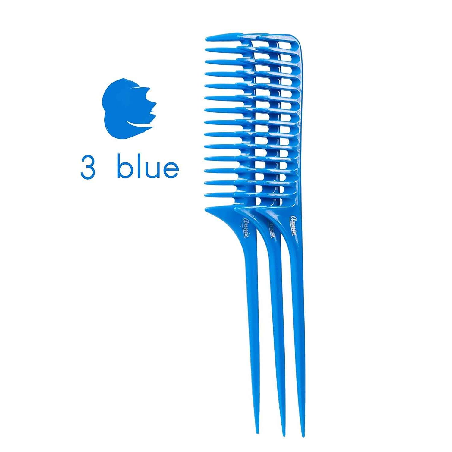 Annie Tail Comb Set L 12Ct Asst Color Combs Annie   