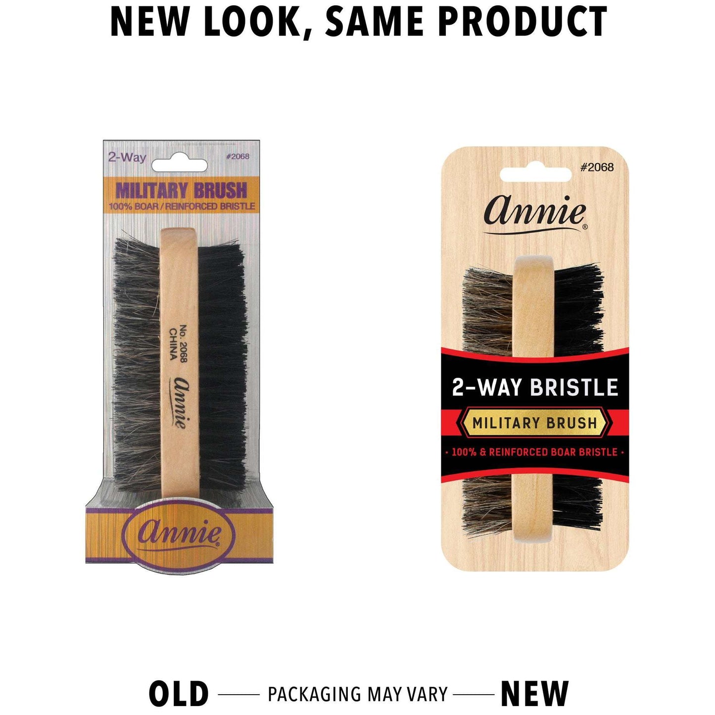 Annie Two Way Military Brush Boar Bristle Soft and Hard Brushes Annie   