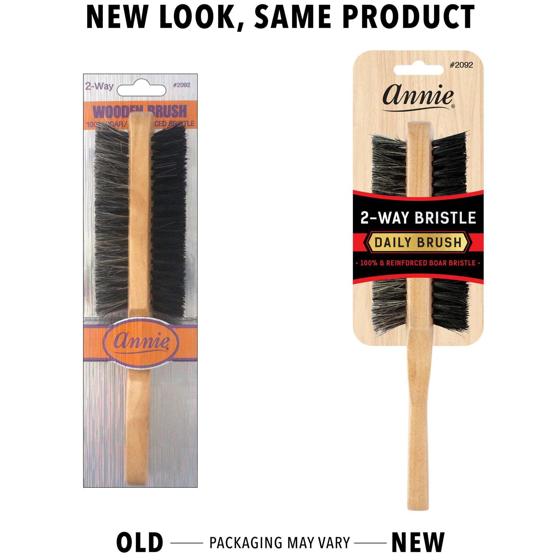 Annie Two Way Wooden Brush 5 Row Soft and Hard Brushes Annie   