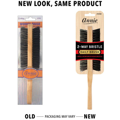 Annie Two Way Wooden Brush 5 Row Soft and Hard Brushes Annie   