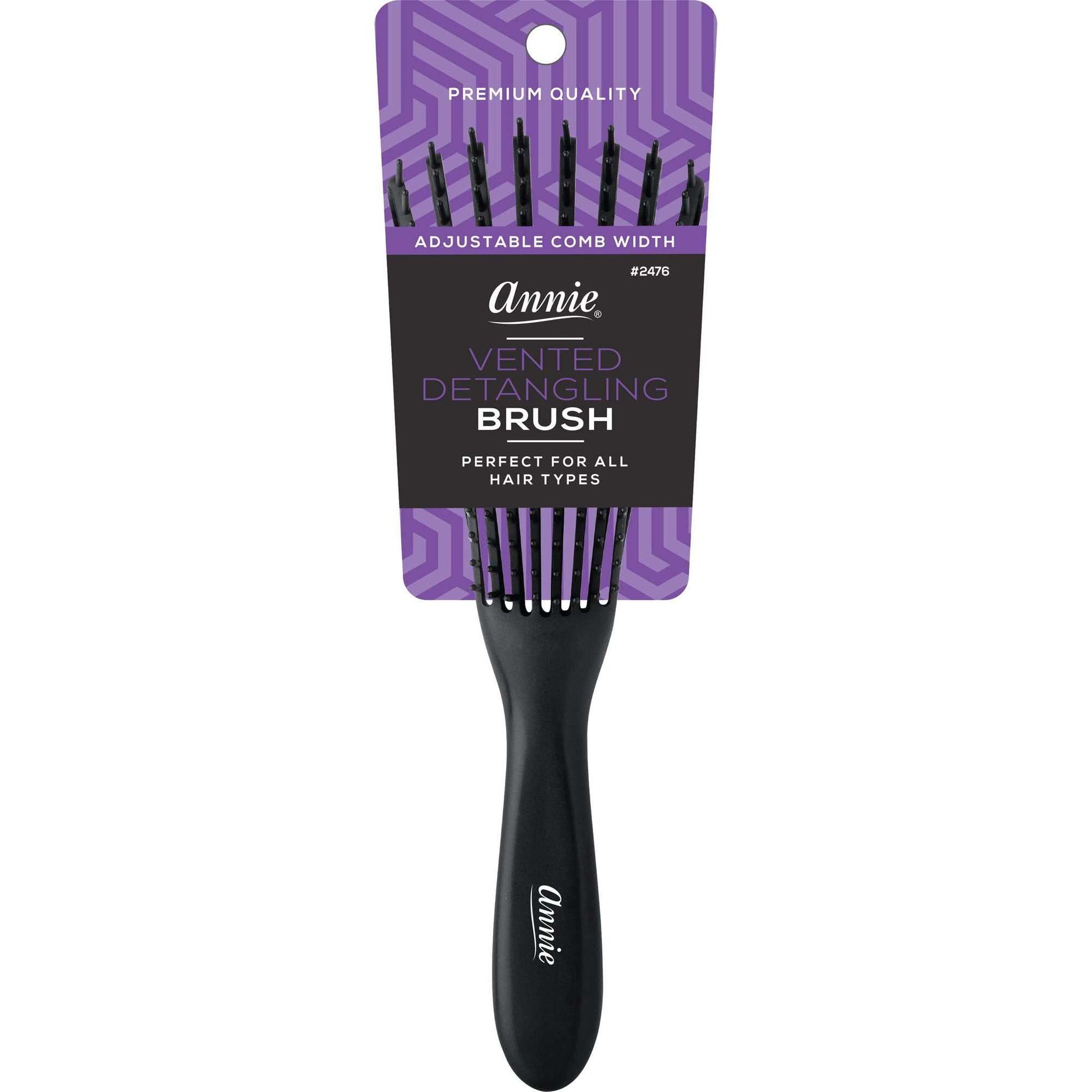 Annie Vented Detangler Brush 8 Row Asst. Color Brushes Annie Black  