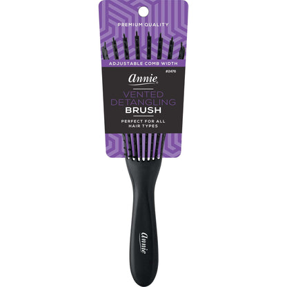 Annie Vented Detangler Brush 8 Row Asst. Color Brushes Annie Black  