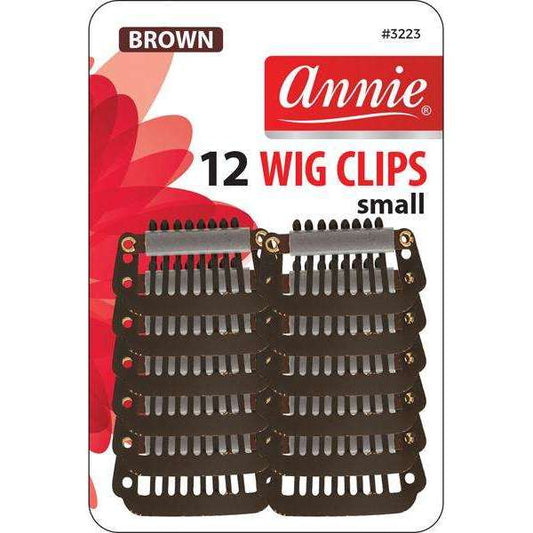 Annie Wig Clips Small 12Ct Brown Wig Clips Annie   