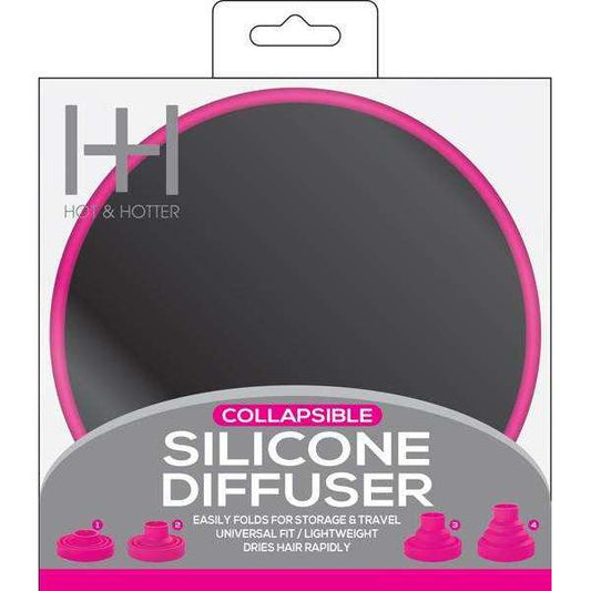 Hot & Hotter Collapsible Silicon Diffuser Pink Hair Dyer Accessory Hot & Hotter   
