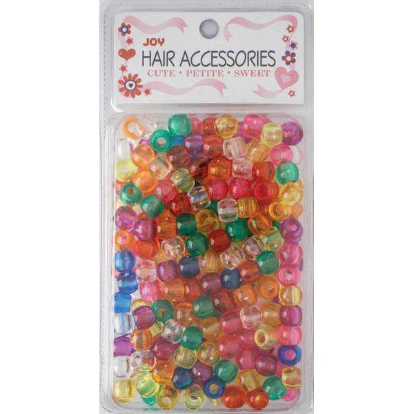 Joy Large Hair Beads 240Ct Clear Asst Color Beads Joy   