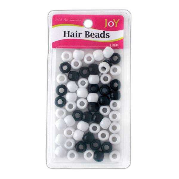 Joy Large Hair Beads 60Ct Black and White Beads Joy   