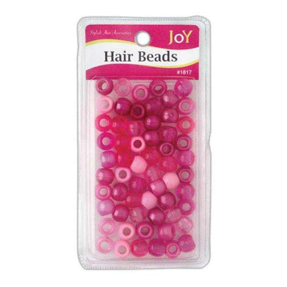 Joy Large Hair Beads 60Ct Pink Clear Asst Beads Joy   