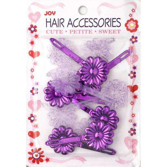Joy Daisy Barrette 12ct Asst Purple  Joy   
