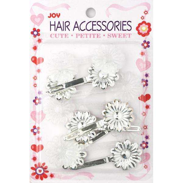 Joy Daisy Barrette 12ct Asst Silver  Joy   