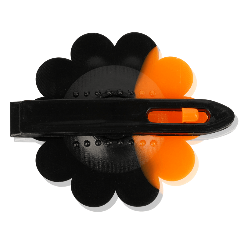 Joy Daisy Barrettes 12ct Black & Orange  Joy   