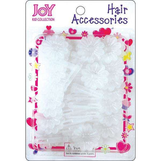 Joy Hair Barrettes 10Ct Frosted Clear  Joy   