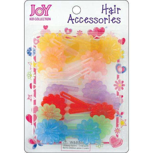 Joy Hair Barrettes 10Ct Rainbow Clear Colors  Joy   