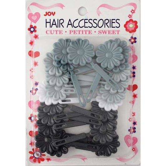 Joy Hair Barrettes Asst Gray Daisy  Joy   
