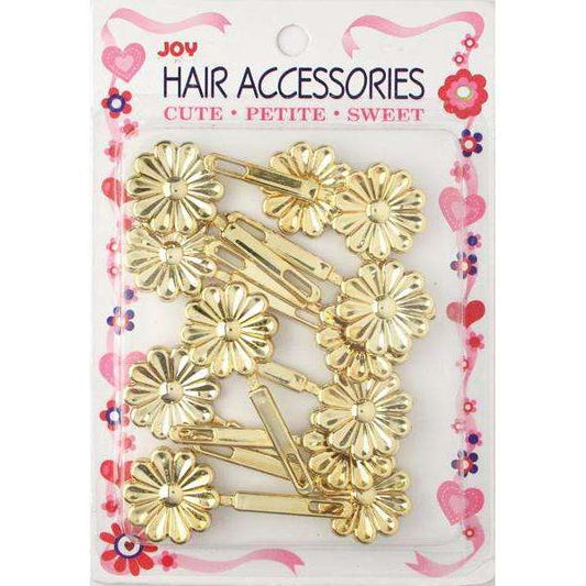 Joy Hair Barrettes Gold Daisy 12ct  Joy   