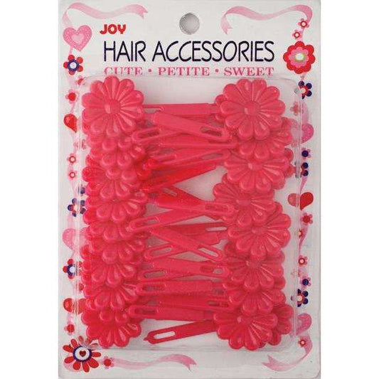 Joy Hair Barrettes Hot Pink Daisy 24ct  Joy   
