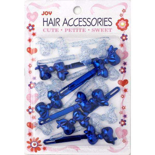Joy Ribbon Barrette II 12ct Assorted Blue  Joy   