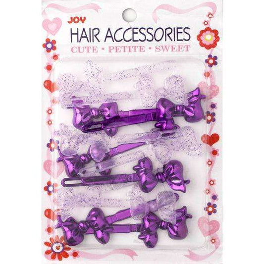 Joy Ribbon Barrette II 12ct Assorted Purple  Joy   