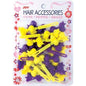 Joy Ribbon II Barrettes Yellow and Purple  Joy   
