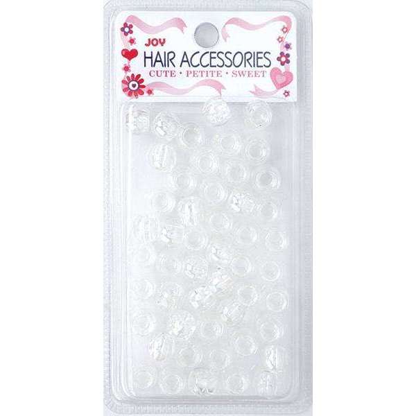 Joy Large Hair Beads 50Ct Clear Beads Joy   
