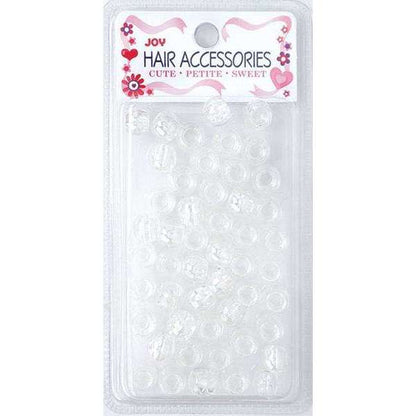 Joy Large Hair Beads 50Ct Clear Beads Joy   