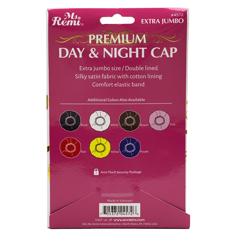 Ms. Remi Extra Jumbo Day and Night Cap Black Hair Care Wraps Ms. Remi   