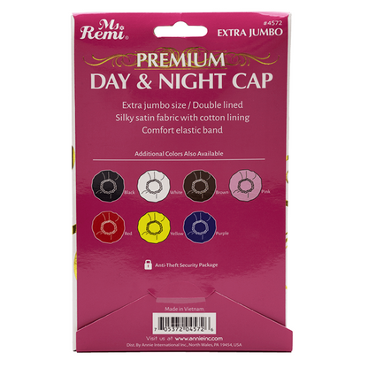 Ms. Remi Extra Jumbo Day and Night Cap Black Hair Care Wraps Ms. Remi   