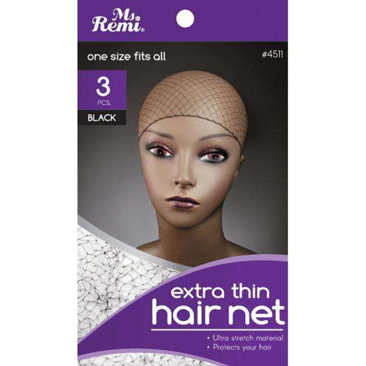 Ms. Remi Extra Thin Net 3Pc Black Hair Nets Ms. Remi   