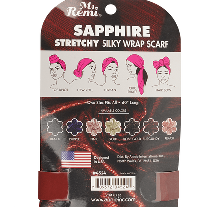 Ms. Remi Sapphire Wrap Scarf 60" Long Assorted Colors Scarves Ms. Remi   